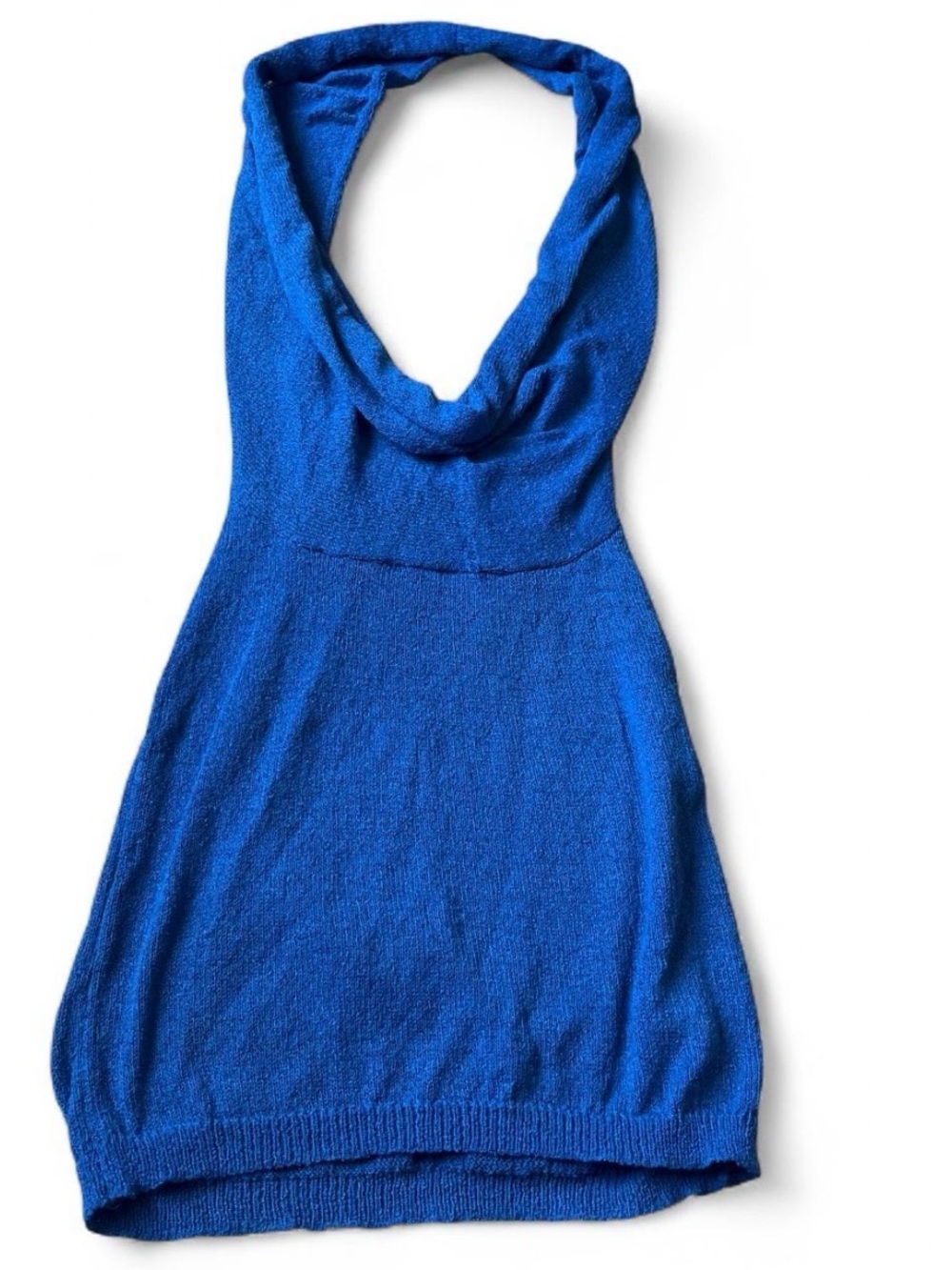 Cowl Neck Mini Dress in Royal Blue